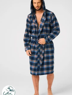 Pánský župan 431 Modrá s hnědou model 21822086 - Key