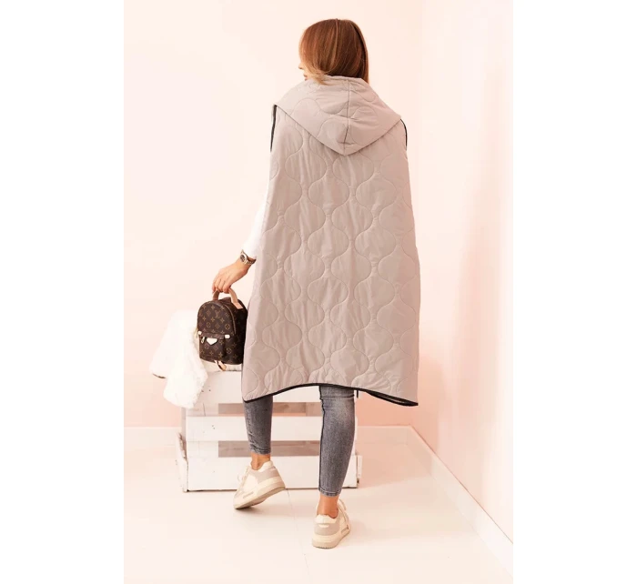 Dámská prošívaná vesta světle béžová - Kesi