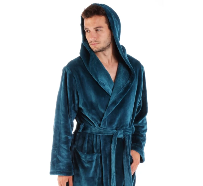 Pánsky župan Siena 3156 Oversized Hooded Petrol - Vestis Pánsky župan Siena 3156 Oversized Hooded Petrol - Vestis