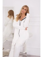 Hrejivá súprava s dlhou mikinou ecru