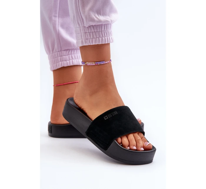 Dámské sandály na platformě z semiše Big Star model 21655540 černé - Big Star Shoes