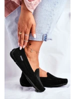 Dámske semišové mokasíny Black Morreno