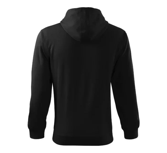 Trendy mikina na zips Pánske čierne