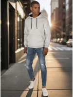 Pánska základná mikina s kapucňou svetlo šedá FashionStreet BX5862 Pánska základná mikina s kapucňou svetlo šedá FashionStreet BX5862