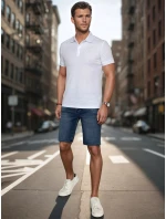 Pánská polokošile s nášivkou bílá Dstreet model 21987849 - FashionStreet