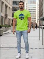 Pánske tričko s potlačou EXPAND limetkovo zelené FashionStreet NX5004R Pánske tričko s potlačou EXPAND limetkovo zelené FashionStreet NX5004R