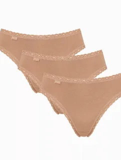 Dámské kalhotky Sloggi 24/7 Cotton Lace Tai C3P hnědé