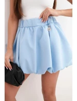 Dámska viskózna sukňa bomber s elastickým pásom modrá