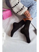 Skarpetki Damskie Ażurowe Czarne