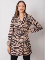 Dámsky kabát EM PL 22215 55 čierny a béžový