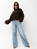 Sweter PM SW model 22334135 ciemny brązowy - FPrice Sweter PM SW model 22334135 ciemny brązowy - FPrice