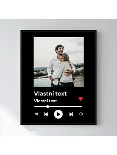Personalizovaný magický fotorámik – 50x70 – hudobný prehrávač