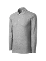 Pánska polokošeľa Pique Polo LS tmavo šedá