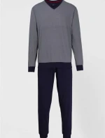 Pánske pyžamo 56002 4008 tm. modrá-vzor - Bugatti