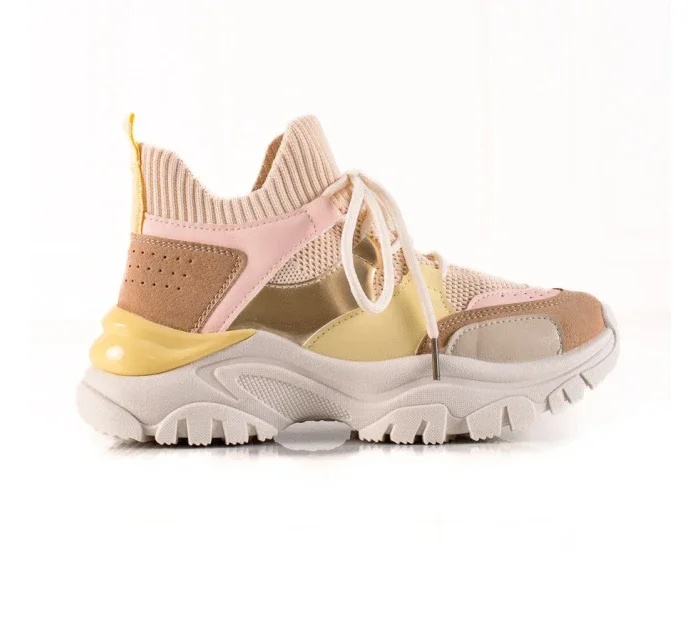 Moderní dámské tenisky vícebarevné bez podpatku Moderní dámské tenisky vícebarevné bez podpatku