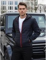 Kurtka męska przejściowa pikowana granatowa model 22007529 - FashionStreet