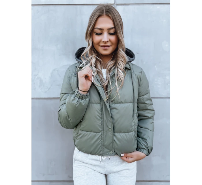 Dámská prošívaná bunda zelená Dstreet model 21971038 - FashionStreet