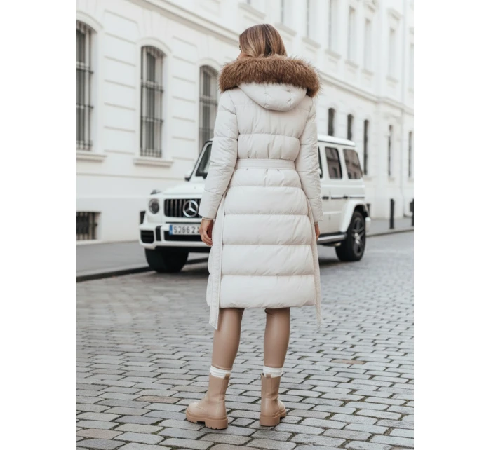 Dámska prešívaná zimná bunda s kožušinou STYLEBELLA white FashionStreet TY4610