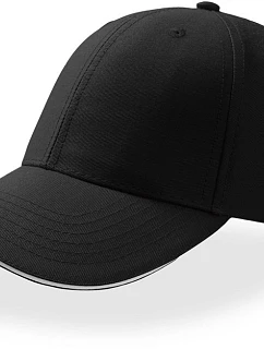 Sport Sandwich 6 panelová kšiltovka  black/white model 22479516 - Atlantis Headwear