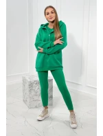 Sada mikiny, topu a legín 3 v 1 zelená Sada mikiny, topu a legín 3 v 1 zelená