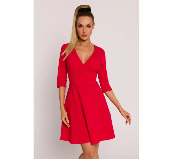 model 19660866 Přiléhavé mini šaty červené - Moe