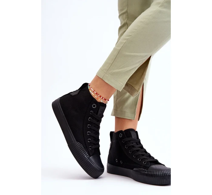 Dámské vysoké tenisky Big Star Fabric Černé