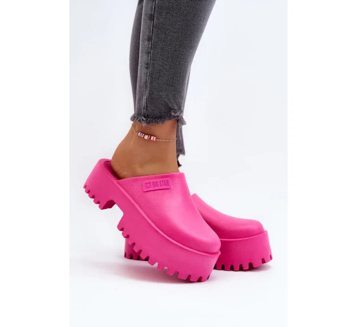 Dámské žabky na masivní podrážce Big Star model 20434757 Fuchsia - Big Star Shoes Dámské žabky na masivní podrážce Big Star model 20434757 Fuchsia - Big Star Shoes