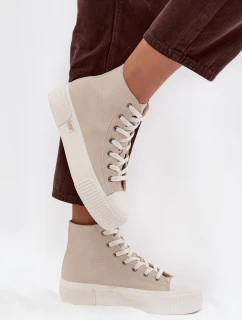 Dámske tenisky na platforme LEE ISLA C WOMEN LOW - béžové