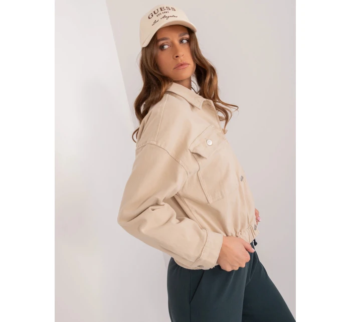 Dámská džínová bunda HM KR Béžová model 20190968 - FPrice Dámská džínová bunda HM KR Béžová model 20190968 - FPrice
