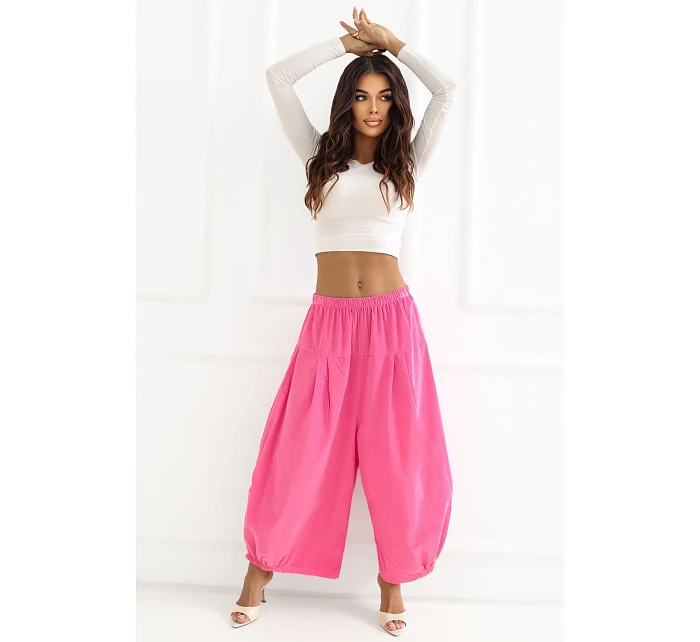 Šnúrové nohavice model 226451 Taliansko Moda