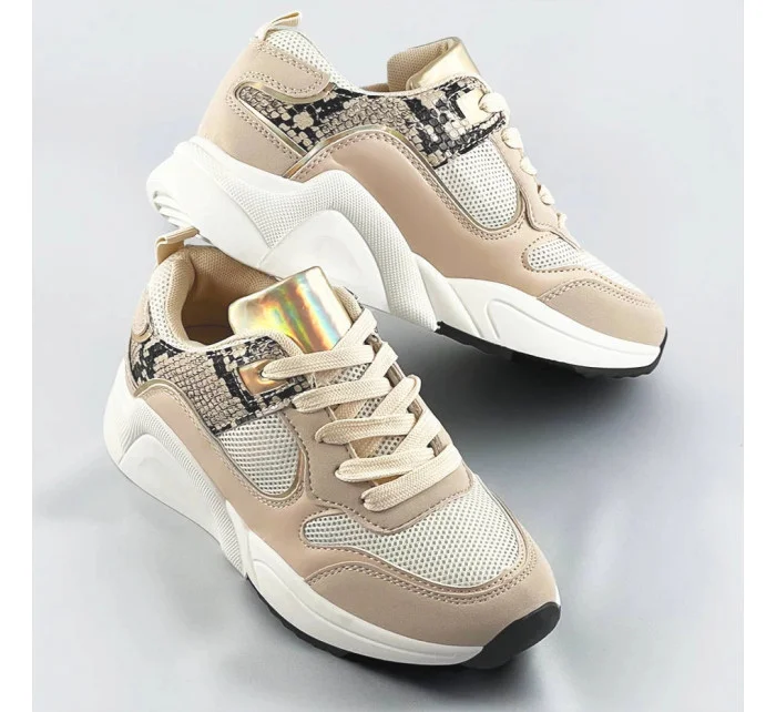 Béžové dámske športové topánky (6348) Béžové dámske športové topánky (6348)