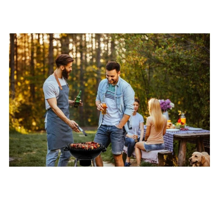 GUĽOVÝ ZÁHRADNÝ GRIL REX STEEL 46CM S POPOLNÍKOM