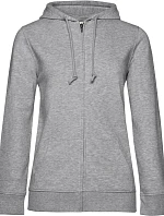 B&C Inspire Zipped Hood /women_° Dámska mikina s kapucňou 01.W36B heather grey