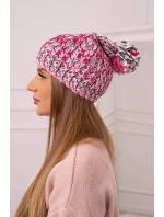 Dámska čiapka s brmbolcom Maria K335 fuchsiová