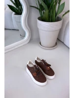 Dámské tenisky na platformě s ozdobnými čokoládové model 21919538 - Boto