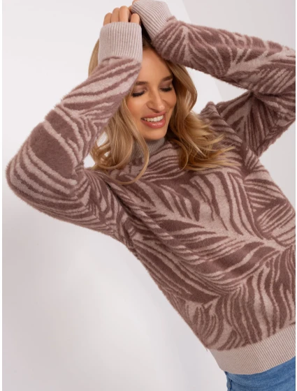 Sweter AT SW model 18900712 brązowy - FPrice Sweter AT SW model 18900712 brązowy - FPrice