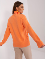 Svetlo oranžový sveter s dlhým rukávom