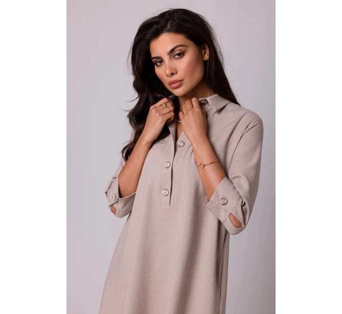 Dámské šaty model 20826085 béžová  BeWear - Moe