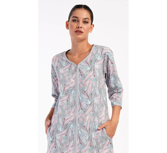 Dámske domáce šaty s trojštvrťovými rukávmi Kika