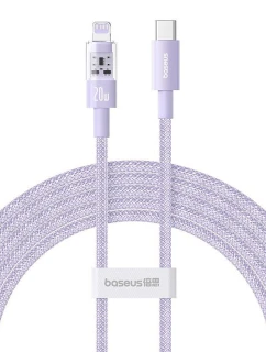 Baseus Gem USB C-IP kábel 20W 2m (fialový)