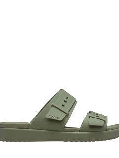 Dámske žabky Crocs Brooklyn Buckle Low green 211215 3BX