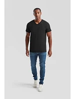 Fruit of the Loom Original V-Neck T Pánske tričko s výstrihom do V 16.1426 čierne
