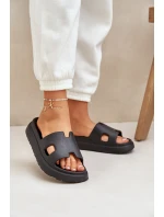 Piankowe Klapki Z Wycięciami Czarne Neladith Piankowe Klapki Z Wycięciami Czarne Neladith