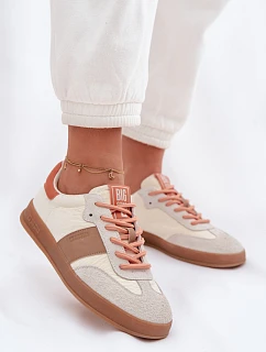 Kožené semišové dámské tenisky Big Star TT274725 béžové