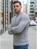 Pánský světle šedý svetr Dstreet model 21966892 - FashionStreet