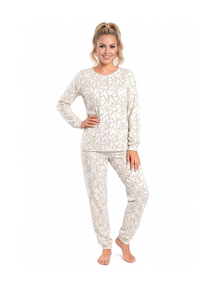 Pyžamo Donna Adore Long Ecru, s dlhými rukávmi, veľkosti S–2XL Pyžamo Donna Adore Long Ecru, s dlhými rukávmi, veľkosti S–2XL