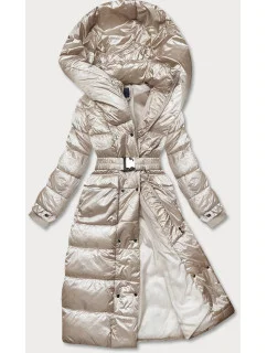 DŁUGA DAMSKA KURTKA Z BEŻOWA model 21245548 - Ann Gissy