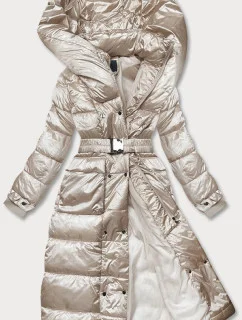 DŁUGA DAMSKA KURTKA Z BEŻOWA model 21245548 - Ann Gissy