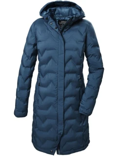 Dámska zimná bunda Killtec KOW 9 prešívaná bunda s kapucňou dlhá nepremokavá modrá (41806/744)