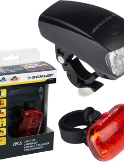 SADA SVETIEL NA BICYKLI PREDNÉ ZADNÉ DUNLOP